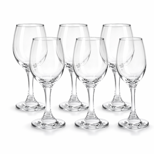 Premium Wine Glass Set (6 Pieces) – Crystal Clear Elegant Glassware